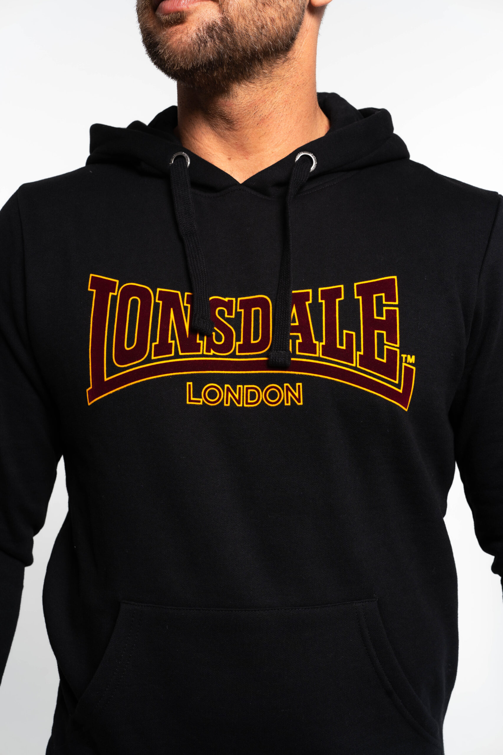 Lonsdale Hooded Sweatshirt Classic - Black - Image 2