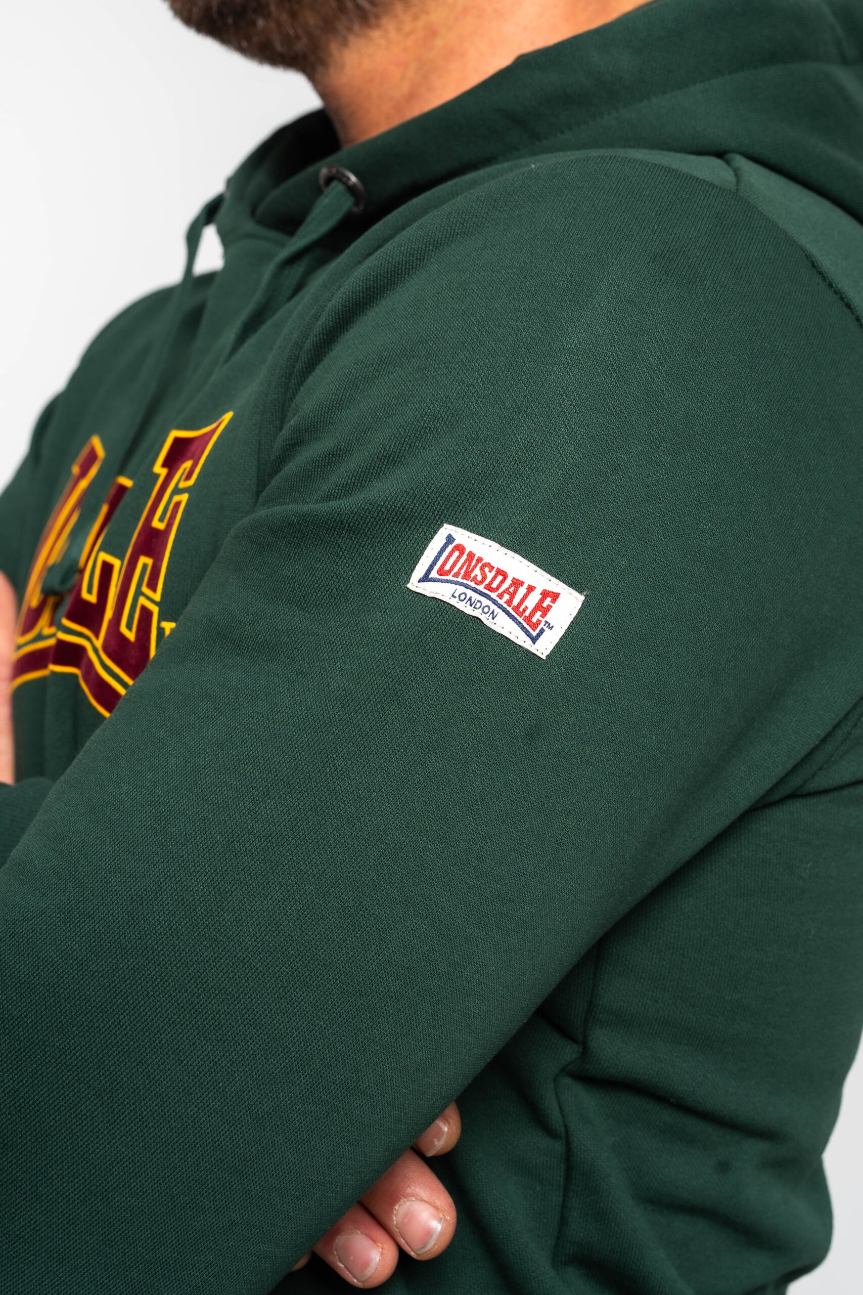 Lonsdale Hooded Sweatshirt Classic- Green - Kép 3