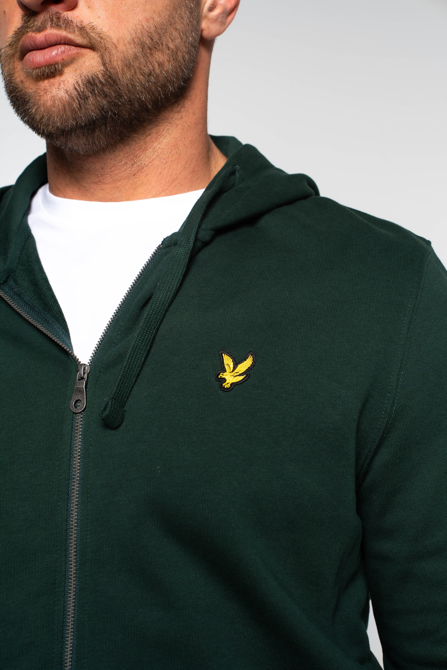 Zip Through Hoodie Dark Green (w486) - Image 2
