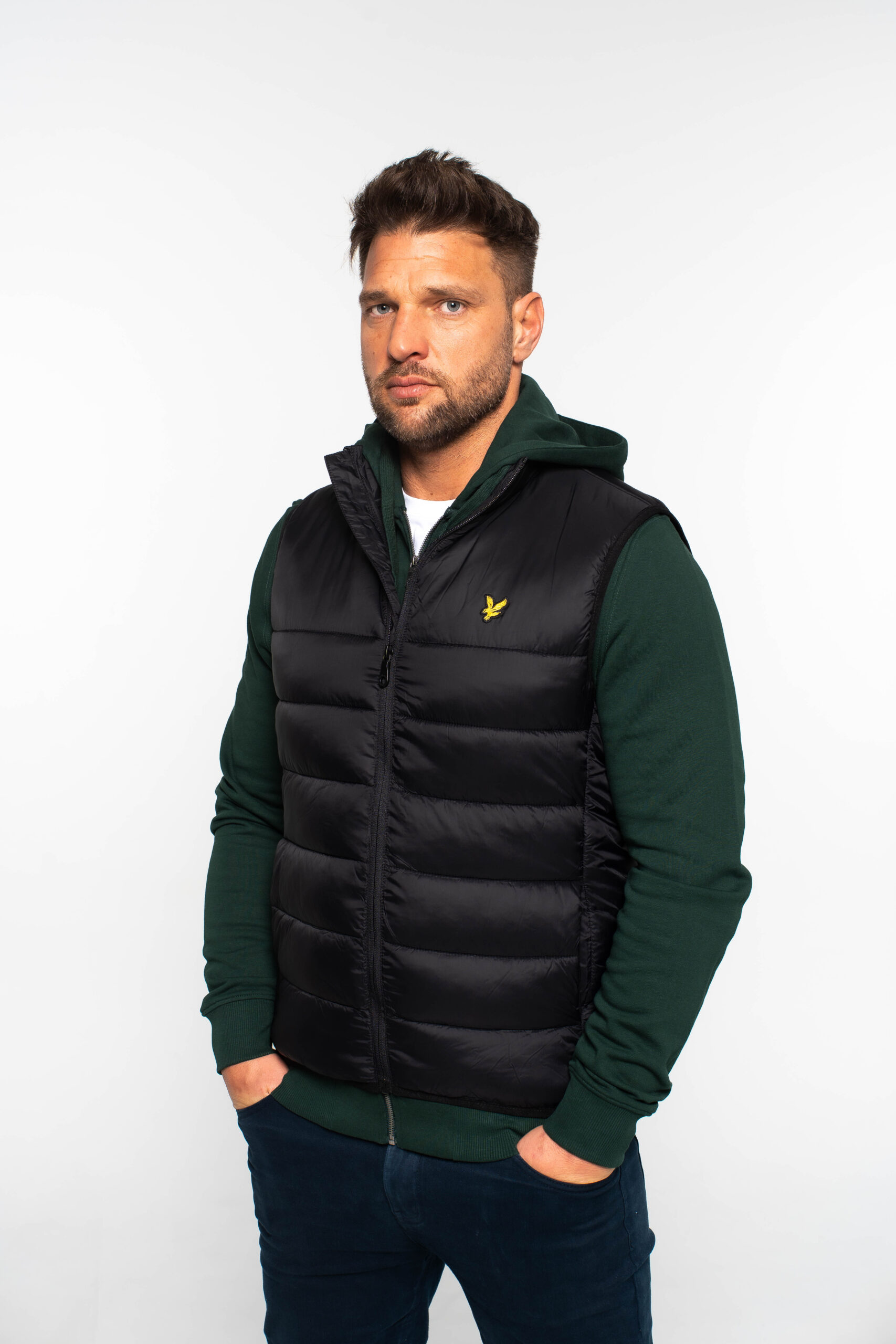 Wadded Gilet -Black